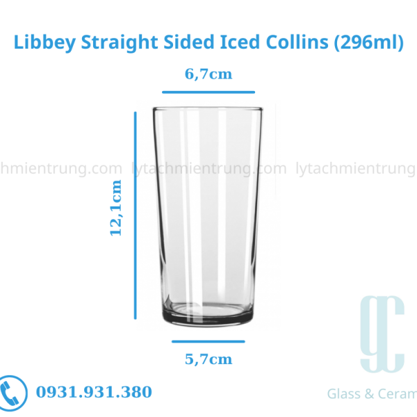 Ly thủy tinh Libbey Straight Sided Collins (296ml)